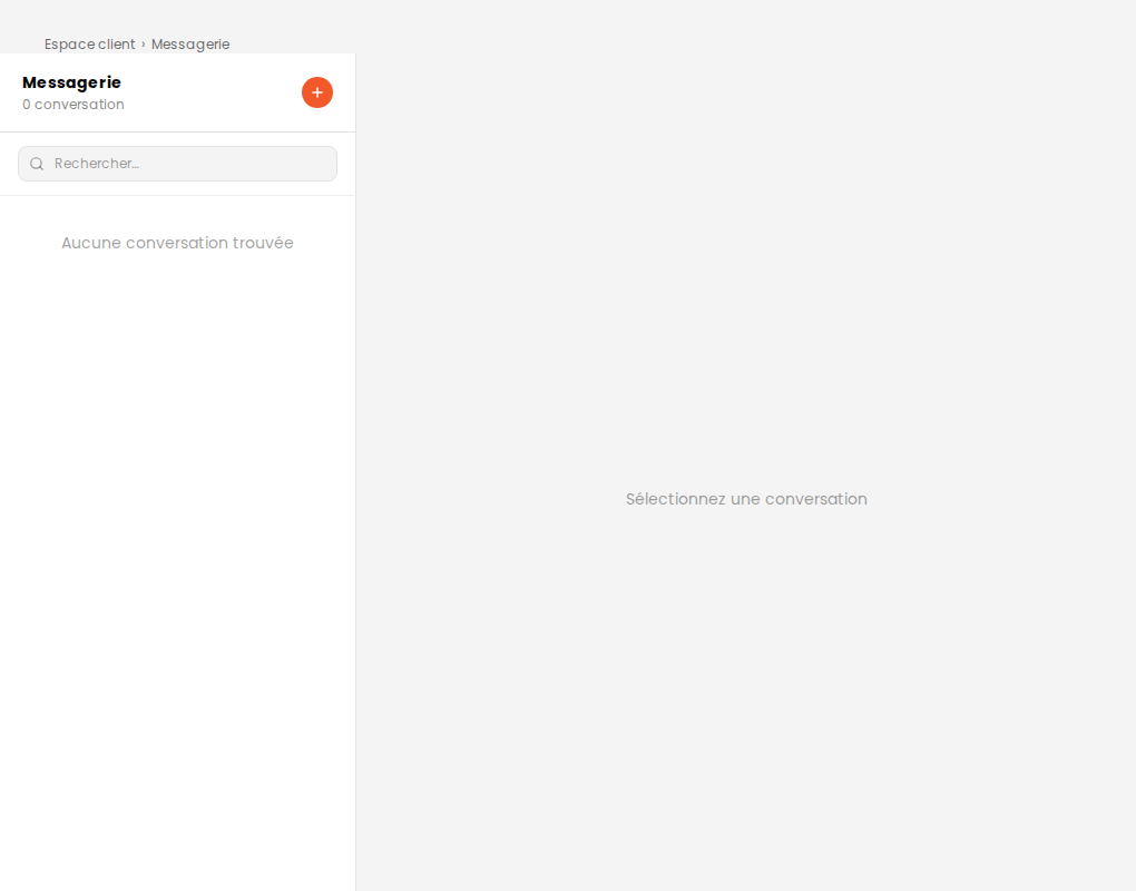 Messagerie : liste des conversations et des interlocuteurs